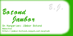 botond jambor business card